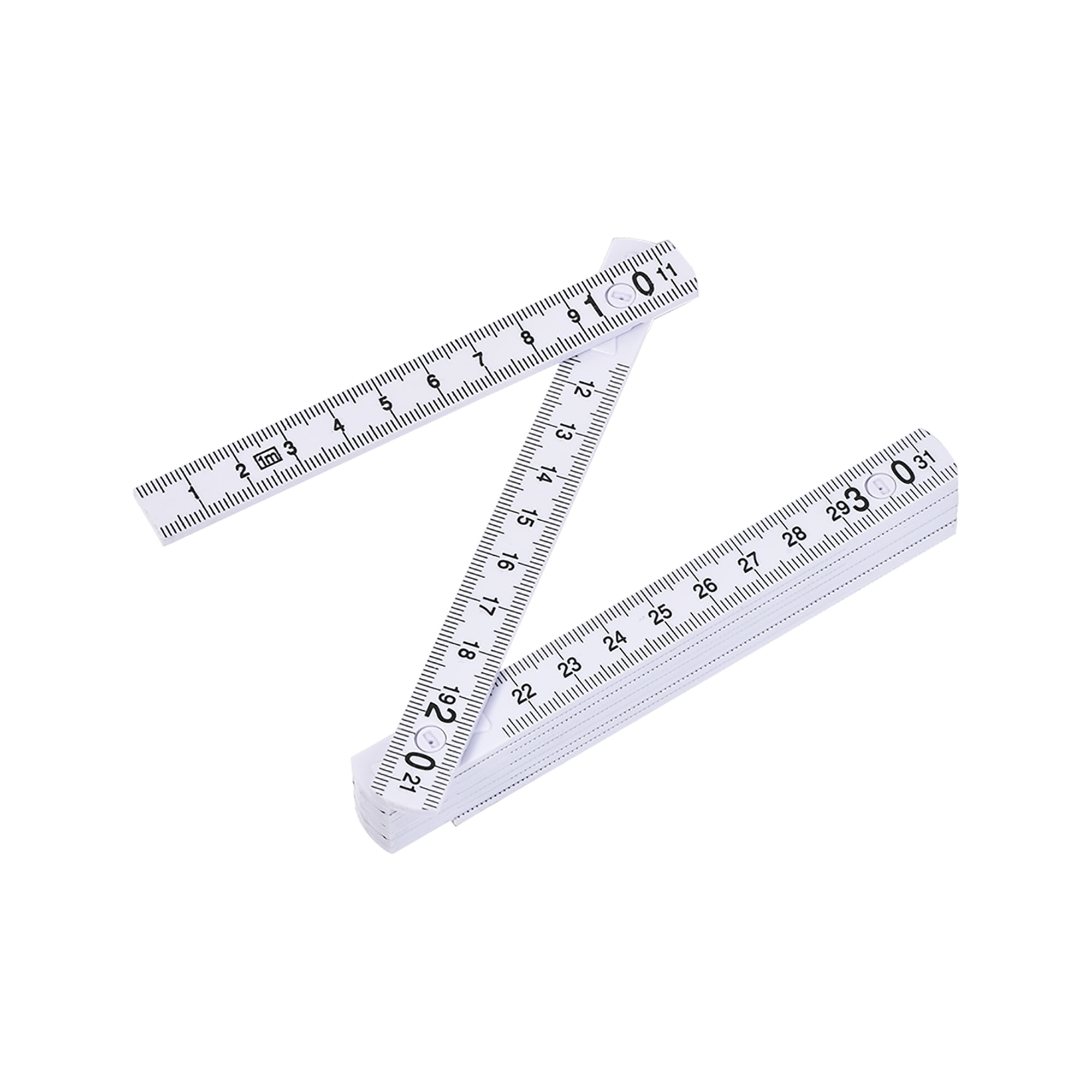 1m or 2m Long Folding Wooden Ruler Measuring Tool with Metal Tips & Joints 
