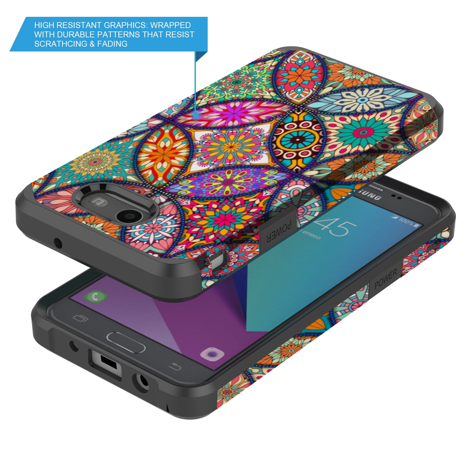 Samsung Galaxy J7 V Case, Galaxy J7 Prime Case, Galaxy J7 Sky Pro Case, Galaxy J7 Perx Case, Galaxy Halo Case, Rosebono Hybird Shockproof Graphic Case Samsung Galaxy J7 V Case, Galaxy J7 Prime Case, Galaxy J7 Sky Pro Case, Galaxy J7 Perx Case, Galaxy Halo Case, Rosebono Hybird Shockproof Graphic Case