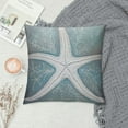 thumbnail image 2 of COMIO Nautical Starfish Throw Pillow Covers Vintage Star Blue Sea Beachy Coastal Cushion Cover for Bedroom Living Room Sofa Decorative Pillowscase Square Pillowcase, 2 of 5