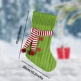 thumbnail image 2 of Knitted Christmas Stocking with Scarf Red Green White Hanging Stockings Classic Xmas Hanging Decorations for Christmas Party Home Fireplace Decor Family Friend Gift, 2 of 8