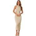 thumbnail image 1 of Vestido de espalda cruzada para mujer, sin mangas, sin mangas, ajustado, sin mangas Albaricoque S, 1 of 6
