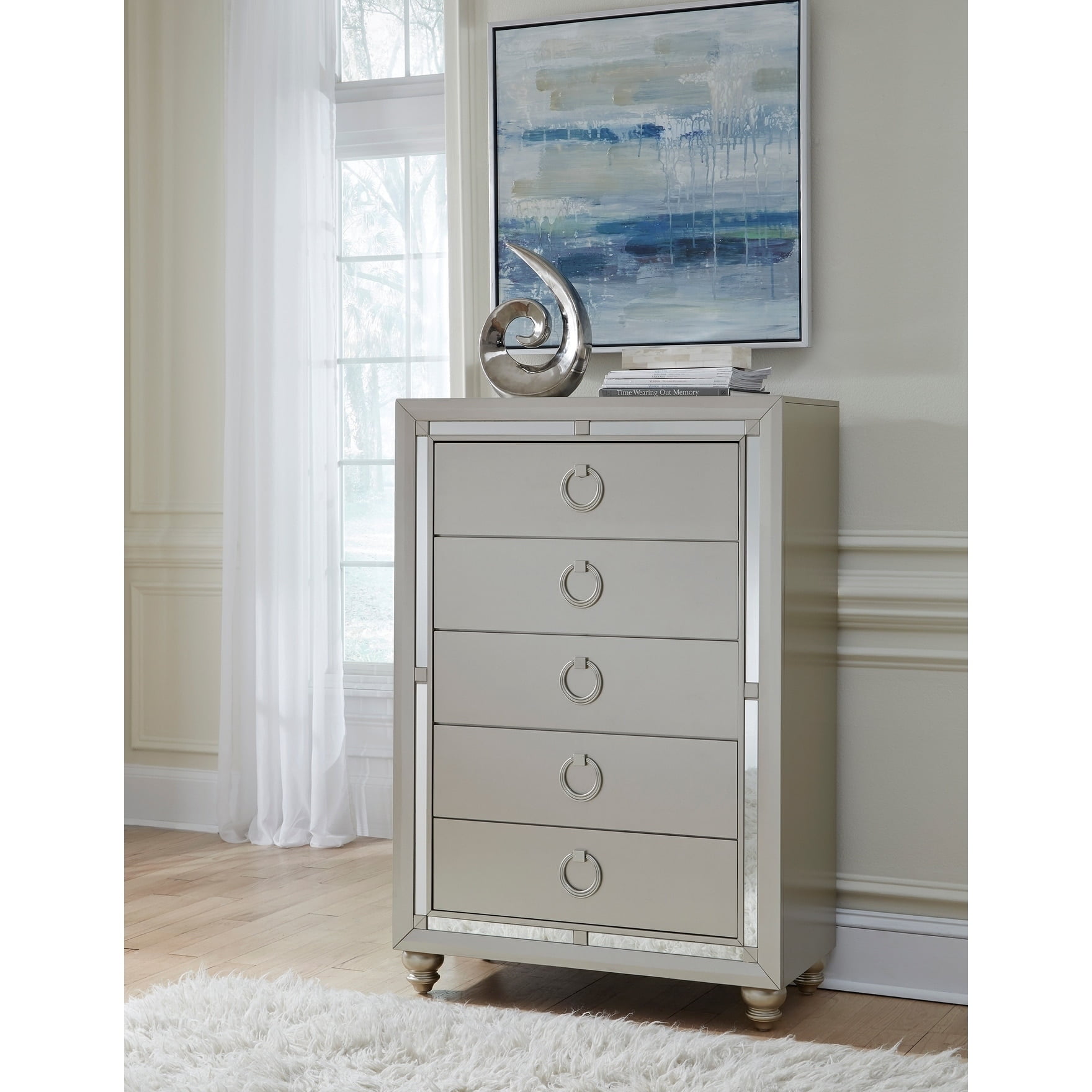 Global Furniture Riley Silver Chest