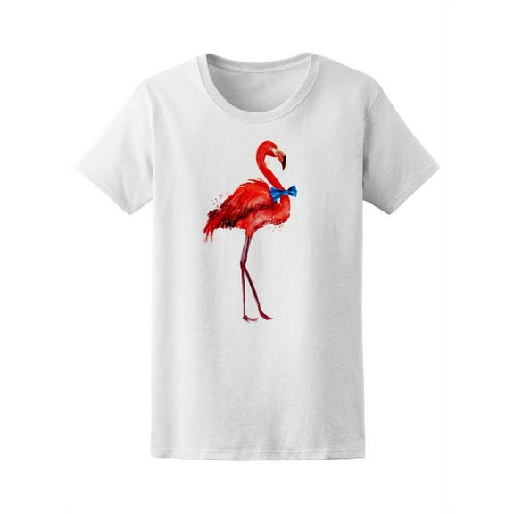 Beautiful Classy Red Flamingo T-Shirt Women -Image by Shutterstock, Female Small