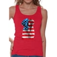 thumbnail image 1 of Awkward Styles Women's USA Flag Golden Retriever Graphic Tank Tops Independence Day Gift, 1 of 4