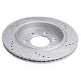 thumbnail image 2 of KAIHUIXING Rear Side Drilled Slotted Ceramic Coated Stop Power Disc Set Kit Brake Rotors and Pads for Ford for F150 2015-2017 1135424548, 2 of 9