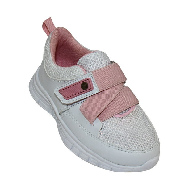 Tenis CASUALES LEON Niña Blanco Rosa Textil ZL03