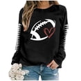 thumbnail image 4 of KDFJPTH Sweatshirts for Women Clearance Full Sleeve Crewneck for Long Sleeve Football Graphic Printed Hoodless Pullover Blouse Cropped Sweater Set Tops, 4 of 4