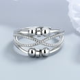 thumbnail image 6 of JUNTEX Anti Anxiety Ring with Beads, Fidget Rings Double Hollow Line Rotation Spinner Band Ring for Women Men Stress Relieving, 6 of 9