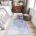 thumbnail image 4 of 2'x6' Rug Runners for Hallways Kitchen, Purple Lavender Non Slip Entryway Beside Floor Carpet Runner, Spring Flower Pastoral Bike Rustic Washable Laundry Room Bedroom Throw Rugs Mat for Family Pet, 4 of 8