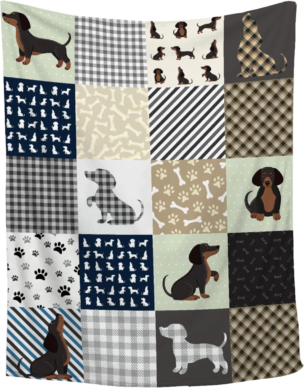 Dachshund Blanket Dachshund Gifts for Women Cute Wiener Dog Lightweight Cozy Flannel Fleece Throw Blanket Dachshund Decor 50x60
