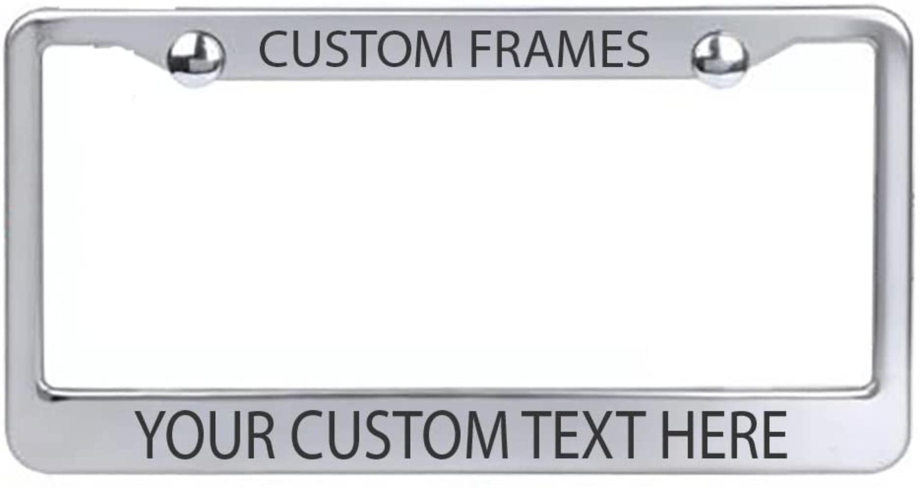 Custom License Plate Frame Laser Engraved Stainless Steel Your Custom Message Here Gifts For Him For Her For Boys For Girls For Husband For Wife For Them For Men For