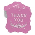 thumbnail image 1 of Inkdotpot Pack Of 50 Thank You Bridal Shower Paper Tags DIY Craft Bracket Shape Real Silver Foil Hang Tags, 1 of 7