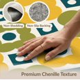 thumbnail image 6 of ODIKA 4'x6' Green Yellow Retro Geometric Design Washable Area Rug Bold Mid-Century Modern Pattern for Bedroom, Reading Nook, Pet Friendly & Non-Shedding, 6 of 7