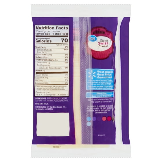 Great Value Swiss Cheese Nutrition Facts Runners High Nutrition