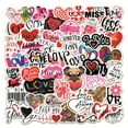 thumbnail image 2 of Pegatinas de amor 50 piezas Te amo corazón Graffiti pegatinas Valent, 2 of 5