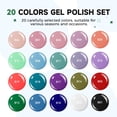 thumbnail image 2 of Set de esmaltes de uñas en gel JODSONE, 20 colores con base y capa superior, 230 ml, 2 of 8