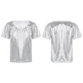 thumbnail image 1 of renvena Kids Boys Girls Sparkly Jazz Dance Shirt Athletic Tank Tops Shiny Sequin Dancewear Silver 2-6, 1 of 7