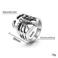 thumbnail image 2 of PAMTIER Men's Stainless Steel Personalized Vintage Animal Scorpion Biker Ring Punk Style Silver Size 9, 2 of 4
