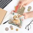 thumbnail image 5 of PU Leather Coin Purse Wallet Compact Water-Resistant Card Cases Money Organizers Watercolor Adorable Bunny, 5 of 7