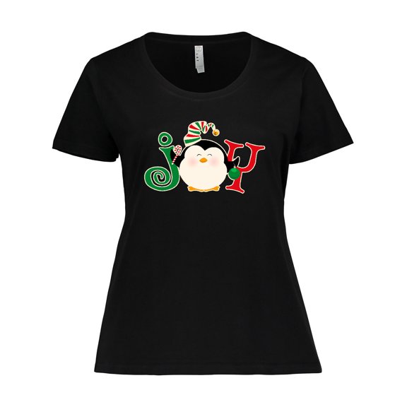 Inktastic Christmas Penguin Joy 2 Women's Plus Size T-Shirt