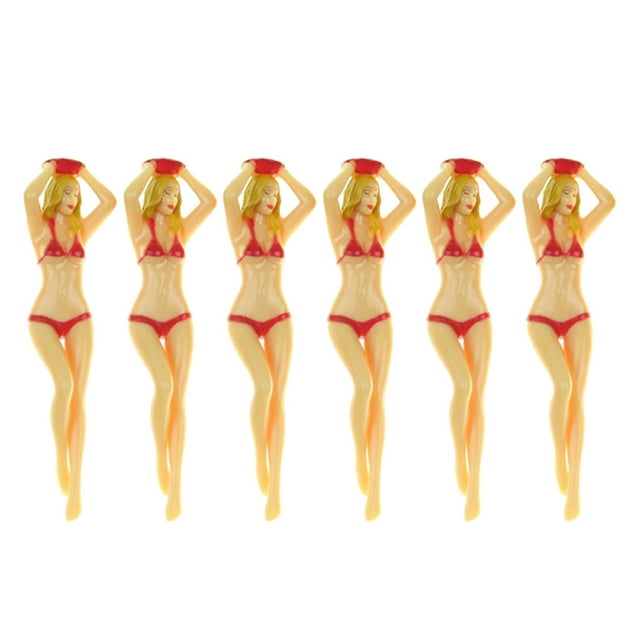 Greeniant Paquete de 6 camisetas de Golf Soporte de Pelota Portátil Mujer Sexy Rojo