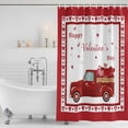 thumbnail image 2 of Valentine's Day Shower Curtain Set - 72" x 78" Washable Bathtub Curtain with 12 Hooks, Love Heart Truck Modern Art Waterproof Fabric Stall Shower Curtains for Bathroom/Bathtub Décor, 2 of 6