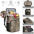 thumbnail image 5 of Travel Cooler Bag - Brown and Black Leopard Print Camping Beer Cooler Backpack with Bottle Opener- Waterproof Insulated Picnic Backpacks - Cooler Bag for Beach, 5 of 6