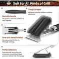 thumbnail image 4 of Grill Brush and Scraper-18 Adjustable Handle Safe BBQ Grill Brush for Outdoor Grill-Deep BBQ Clearning Brush wih Bottle Operner Extra Strong Grill Cleaner Accessories for Gas/Charcoal Grilling Grates, 4 of 4