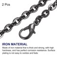thumbnail image 3 of Uxcell 39"x0.22" Purse Chain Strap, 2Pack Purse Handle Shoulder Bag Replacement Strap, Black, 3 of 5