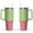 Light-green-2, variant on 40oz Cute Watermelon Pattern Stainless Steel Flip Straw Tumbler Spill Proof Travel Cup Double Wall Vacuum Insulated Coffee Mug with Top Handle