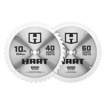 HART 10-inch 40T & 60T Ripping & Crosscutting Saw Blades