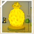 thumbnail image 2 of Creative Shape Pineapple Night Light Touch Fruit Night Light Pineapple Light Night Line Light Rechargeable Bedside Lamp Light (Color : Yellow pineapple), 2 of 2