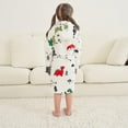 thumbnail image 3 of Albornoz para niños, albornoz con capucha para niños y niñas, ropa de dormir de dinosaurio de animales de dibujos animados, pijamas suaves para niños pequeños, 3 of 3