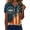 Navy, variant on 250th Anniversary USA Women's T-Shirt, Patriotic V-Neck Short Sleeve Top, 1776 Independence Day Henley Shirt, American Flag Stars and Stripes Commemorative Tee