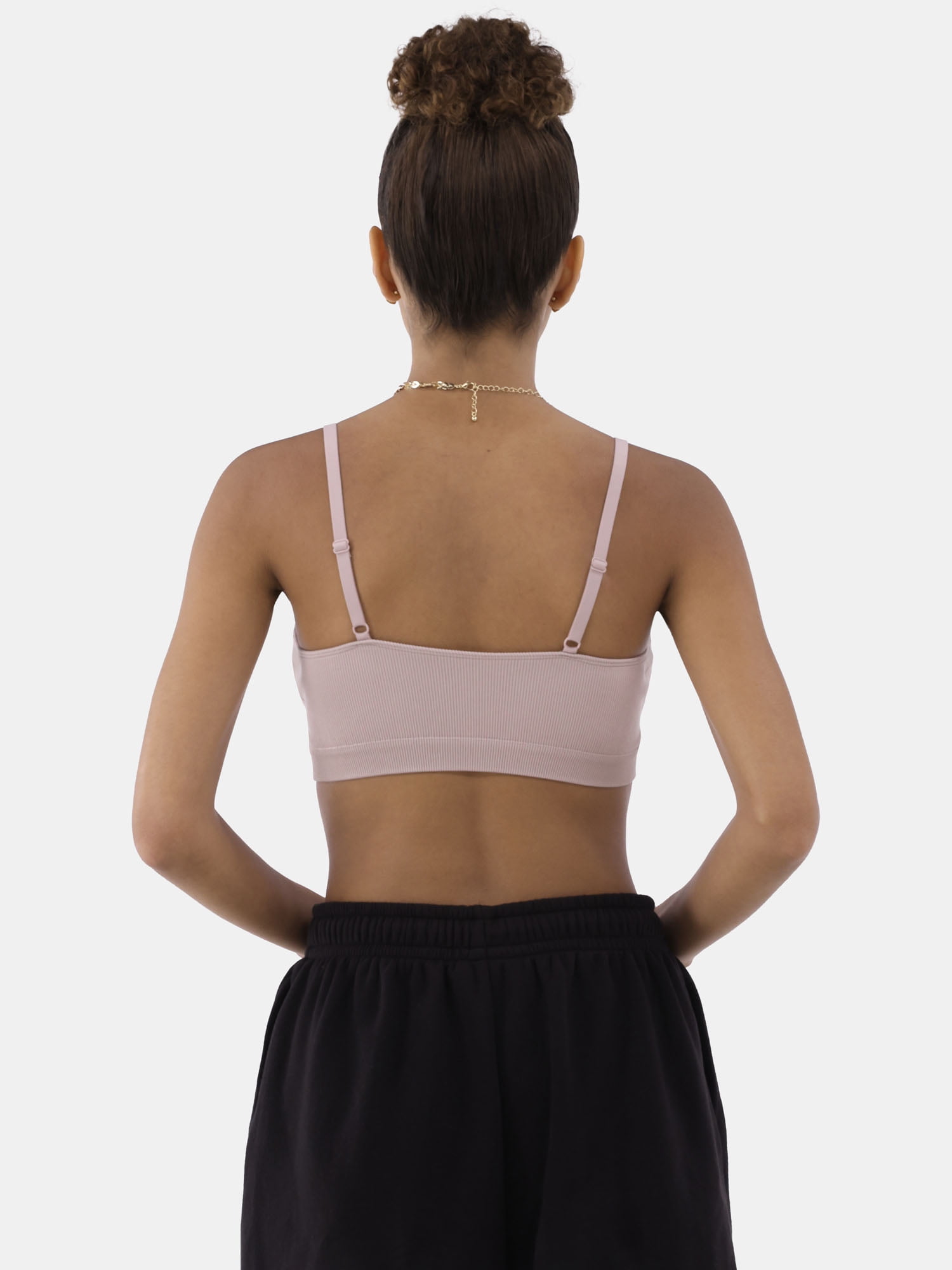 No Boundaries Women's Seamless Ribbed Cami Bralette, Sizes XS-XXXL