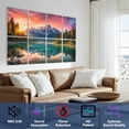 thumbnail image 3 of 8 Pack Art Acoustic Panels Sound Absorbing Mountain peak Zugspitze Summer day lake Eibsee Garmisch Partenkirchen Decorative Soundproof Wall Panels Self Adhesive for Nursery Game Room Bedroom 48"x32", 3 of 7