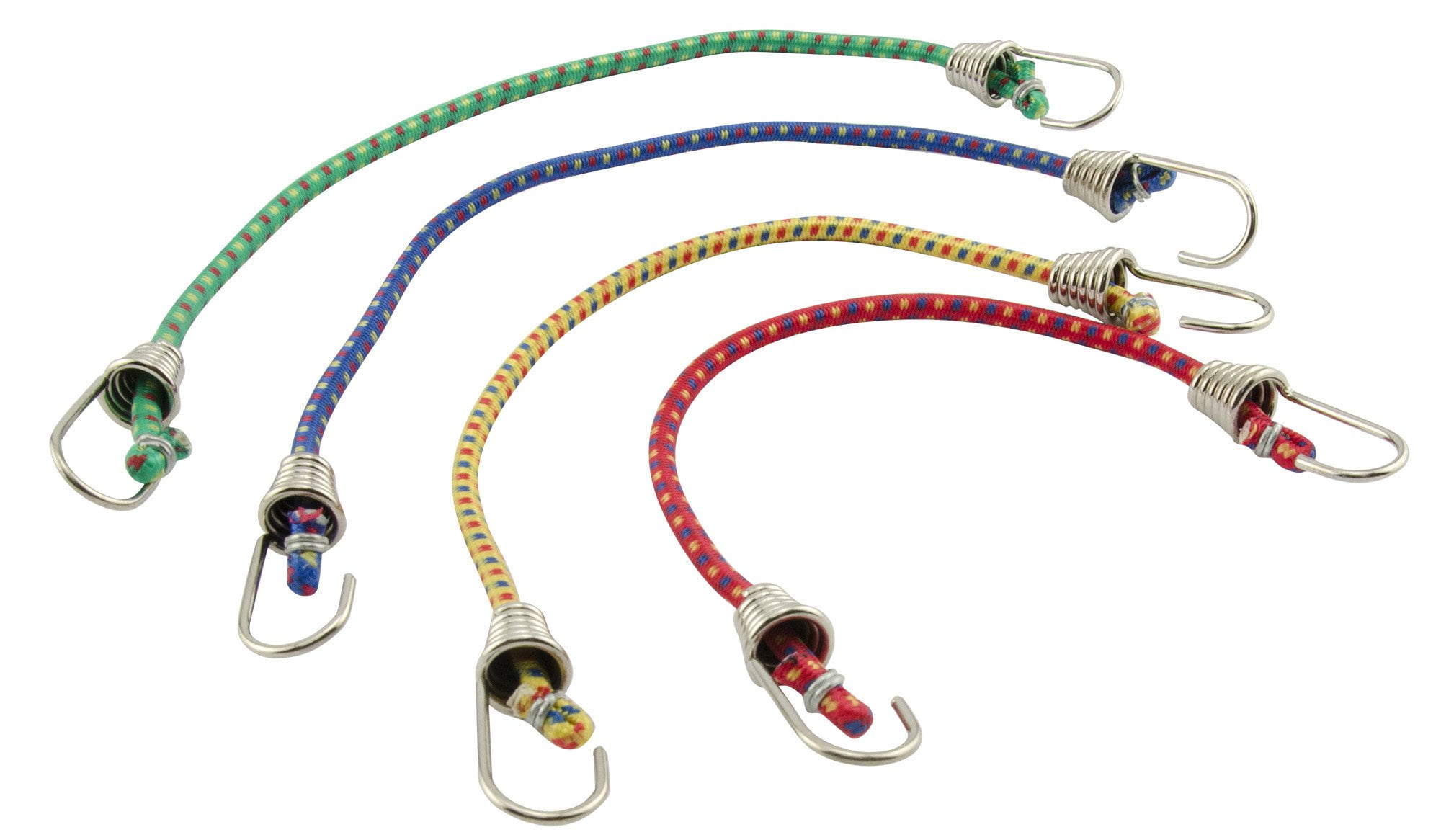 Black Bungee Cords With Hooks 12-Pack - Assorted Sizes (6, 12, 24 Inch), Heavy Duty Latex Core For Camping, Tarps, Trucks, Boats - View #8