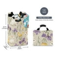 thumbnail image 2 of Yayeee Freestanding Laundry Hamper with Handle Collapsible Large Storage Basket for Clothes, Purple Floral Rabbit, 2 of 7
