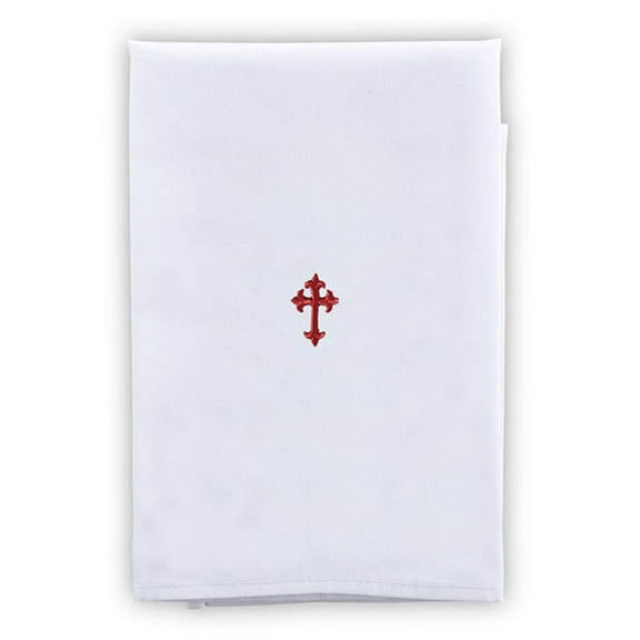 Red Fleur De Lis Cross Purificator - 12/pk