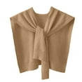 thumbnail image 2 of Sweater Shawl Wraps for Womens Solid Color Knitted Knotted Casual Travel Scarf Wrap Cape Fake Collar Shawl For Women's Shirt Detachable Collar Fashion Shoulder Tops Spring & Fall Khaki One Size, 2 of 3