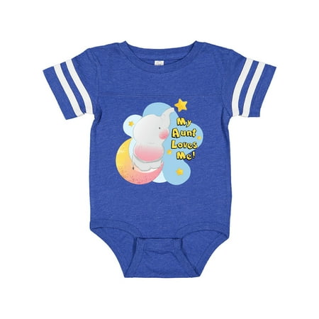 

Inktastic My Aunt Loves Me Gift Baby Boy or Baby Girl Bodysuit