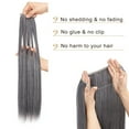 thumbnail image 4 of MY-LADY Invisible Wire Hair Extensions Adjustable Size Synthetic Hair Hairpieces for Women Long Straight Heat Resistant Fiber No Clip 20inch dark brown&sliver grery, 4 of 8