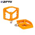 thumbnail image 2 of Eigraketly ZTTO MG5 1 par de pedales de bicicleta con eje de acero, picos de eje de acero, pedales de bicicleta de superficie ancha de color Ciclismo Naranja, 2 of 6