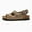 Apricot, variant on Kids Toddler Sandals Boys Girls Cork Footbed Sandal Comfort Double Buckle Slip On Slippers with Adjustable Back Strap