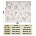 thumbnail image 5 of Coastal Seashell Pattern Throw Blanket, Vintage Ocean Shell and Starfish Decorative Blanket for Sofa Couch Bed 50x40, 5 of 6