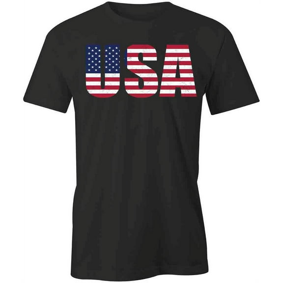 USA T-Shirt | Patriotic American Black Tee Gift
