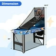 thumbnail image 3 of Gymax 48'' 10-In-1 Multi Game Table w/Billiard Table Tennis Hockey Basketball Football, 3 of 10