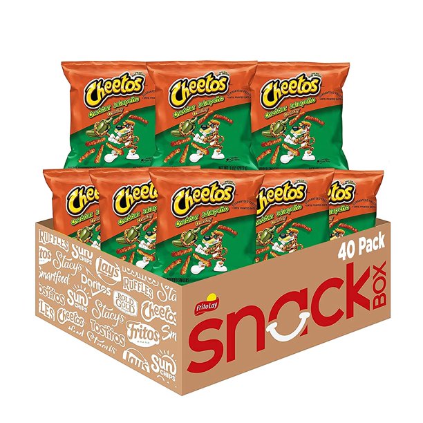 Cheetos Crunchy Cheddar Jalapeno Flavored Cheese Snacks, 1 Ounce (Pack