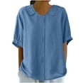 thumbnail image 2 of New Arrivals Gamivast Womens Tops Dressy Casual Shirts for Women Trendy Y2K Womens Blouses 3/4 Sleeve Oversized Tshirts for Women Long Sleeve Tunic Tops, 2 of 6