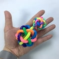 thumbnail image 4 of 4CM Pet Funny Toys with Bell Rubber Colorful Small Size Pets Chewing Ball for Ouoor, 4 of 5